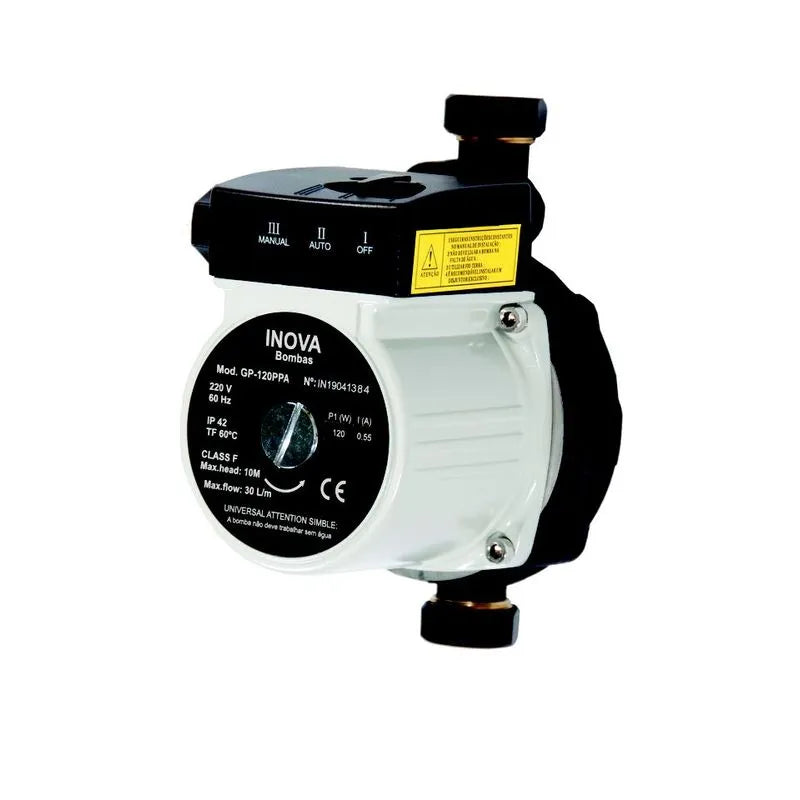 MINI BOMBA PRESSURIZADORA INOVA GP 120PPA 220V PLÁSTICO (cód: 0020002000052)