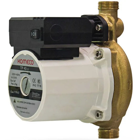 MINI BOMBA PRESSURIZADORA DE ÁGUA KOMECO TP40 G4 DE BRONZE 127V (cód: 7896873151344)