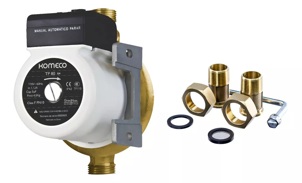MINI BOMBA PRESSURIZADORA KOMECO TP80 DE BRONZE 127V (cód: 7896873151368)