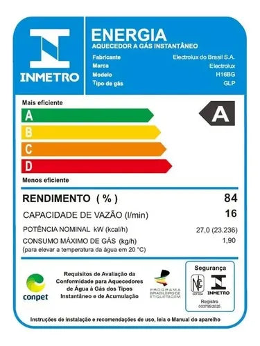 AQUECEDOR ELECTROLUX 22L H22BG
