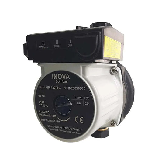MINI BOMBA PRESSURIZADORA INOVA GP 120PPA 127V PLÁSTICO (cód: 0020002000053)